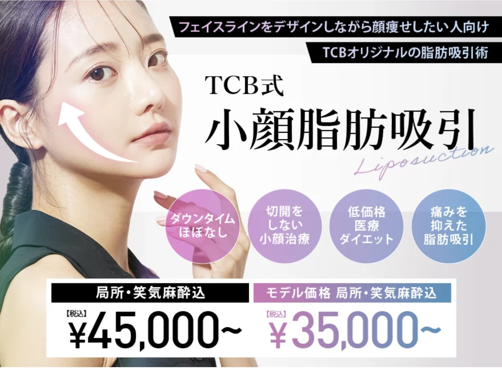 TCB 東京中央美容外科|半身向けのメニュー多数